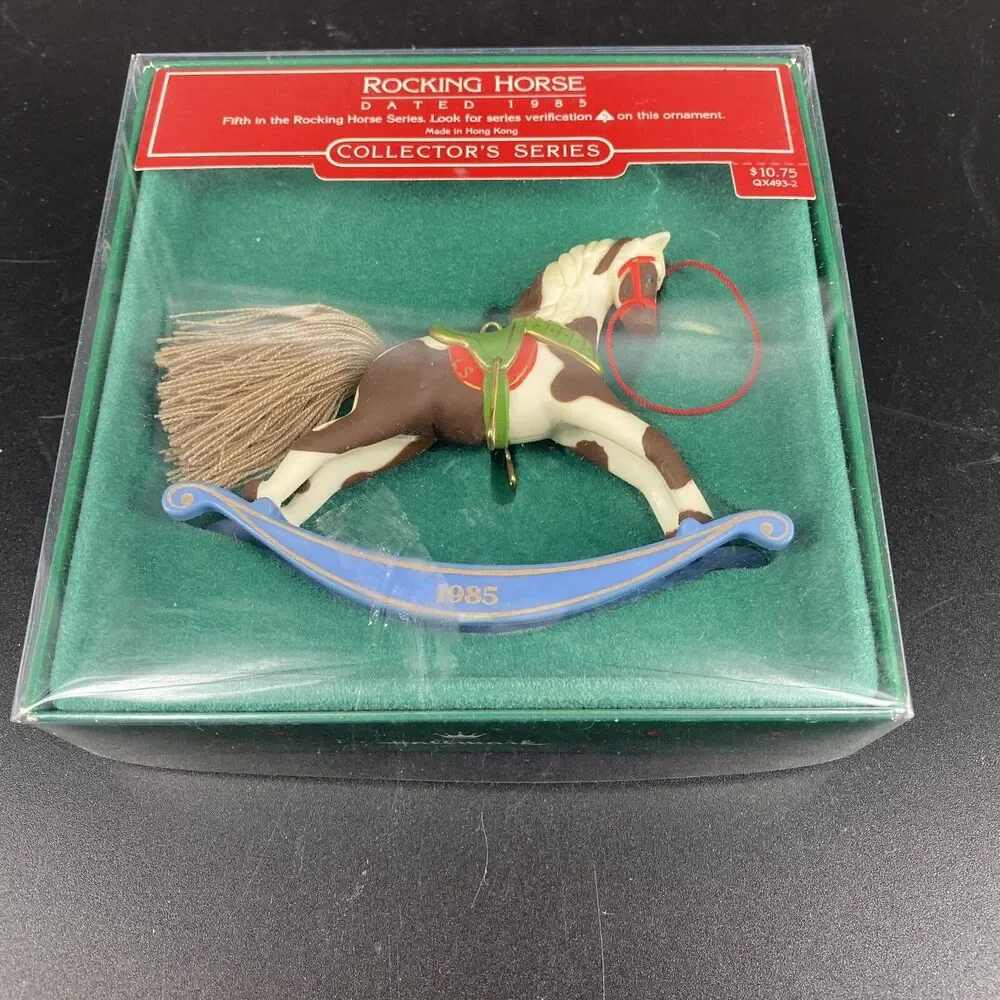 1985 Hallmark Rocking Horse Ornament 5th in Series Vintage